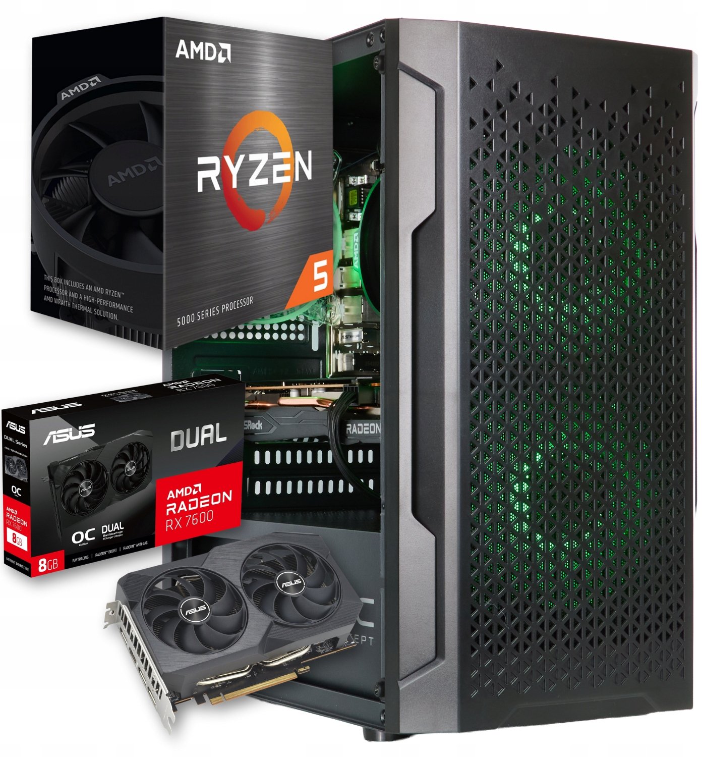 Komputer BSG Komputer Gamingowy BSG Venom V14 AMD Ryzen 5 RX 7600 16GB DDR4 512GB SSD Windows 11