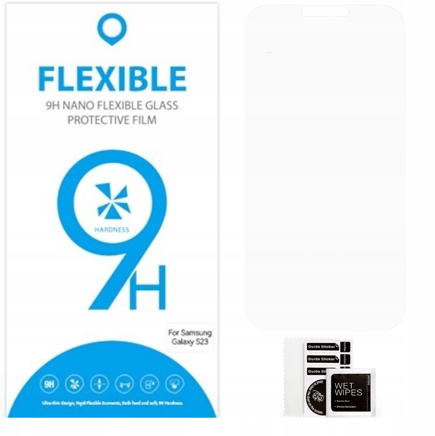 Szkło hybrydowe COMMY do iPhone 15 Plus Hartowane + folia = flexible