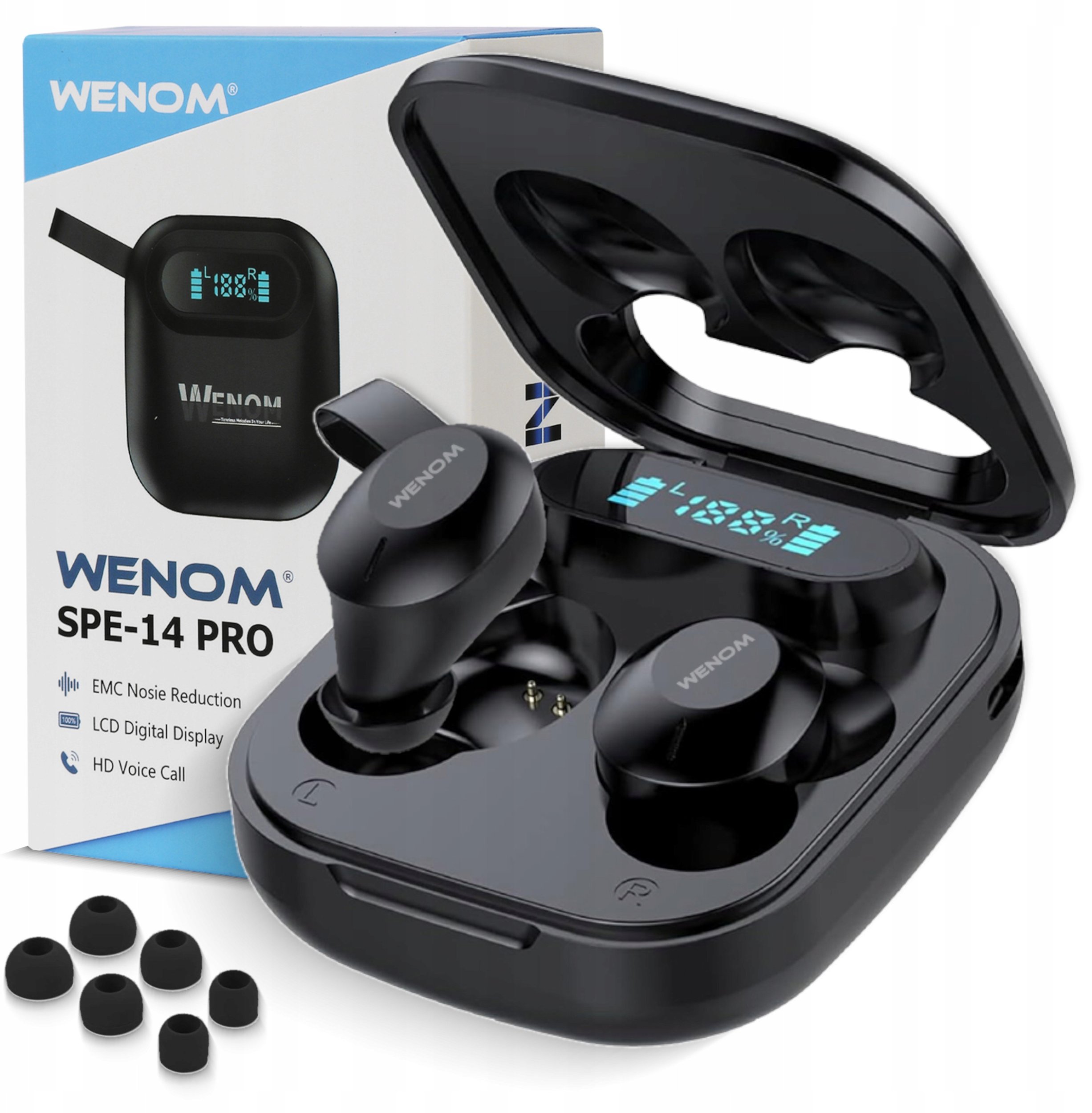 Słuchawki Wenom Słuchawki Bezprzewodowe SPE-14 PRO BT 5.3 Powerbank iOS Android HiFi