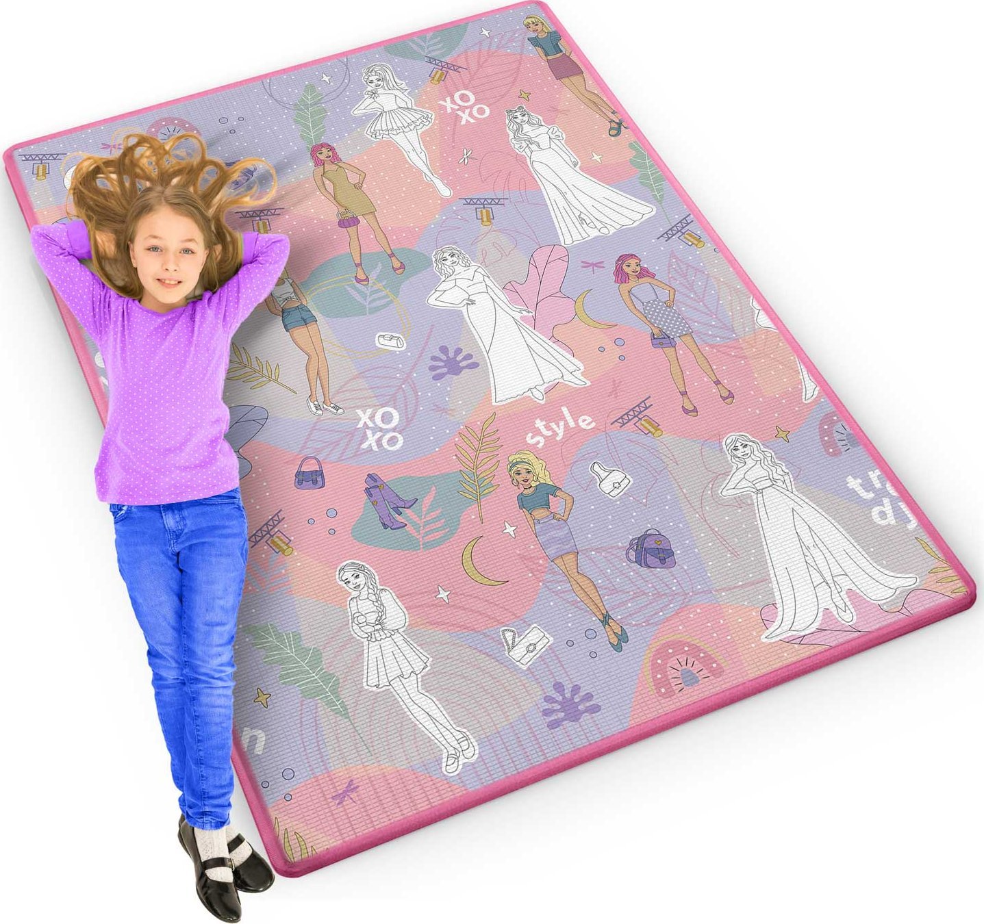 Ricokids Mata piankowa do kolorowania zwijana 120 x 90 x 0,3 cm RK-344