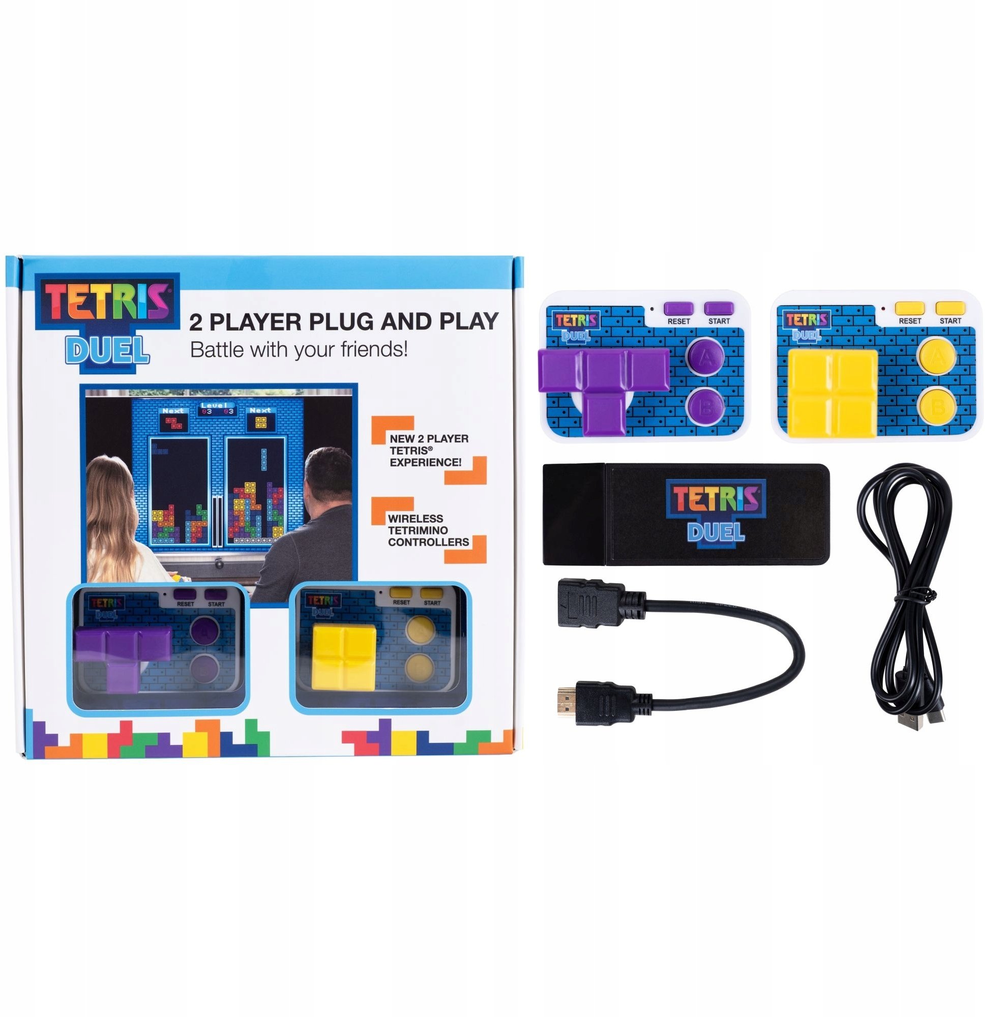 Tetris Duel Konsola Gra Tv Retro Arcade Dla Dwóch Graczy 2x Pad Plug & Play / 320142