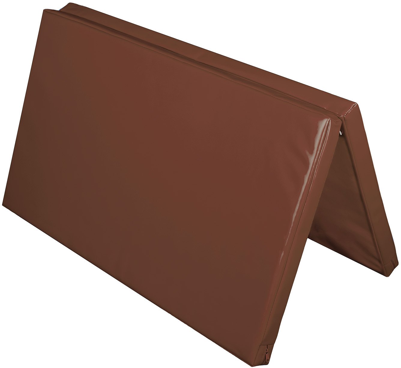 UnderFit Materac dwuczęściowy z rzepami UNDERFIT 130 x 120 x 6 cm twardy brązowy