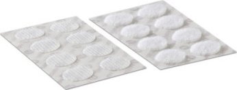 Velcro Dots samoprzylepne haczyki i pętelki 16 mm x 16 zestawów Biały