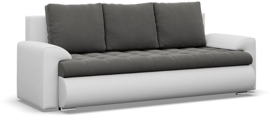 Tyletegotu Kanapa rozkładana, Bosco, velvet, 222x96x92 cm, ciemny szary, biały | TYLETEGOTU