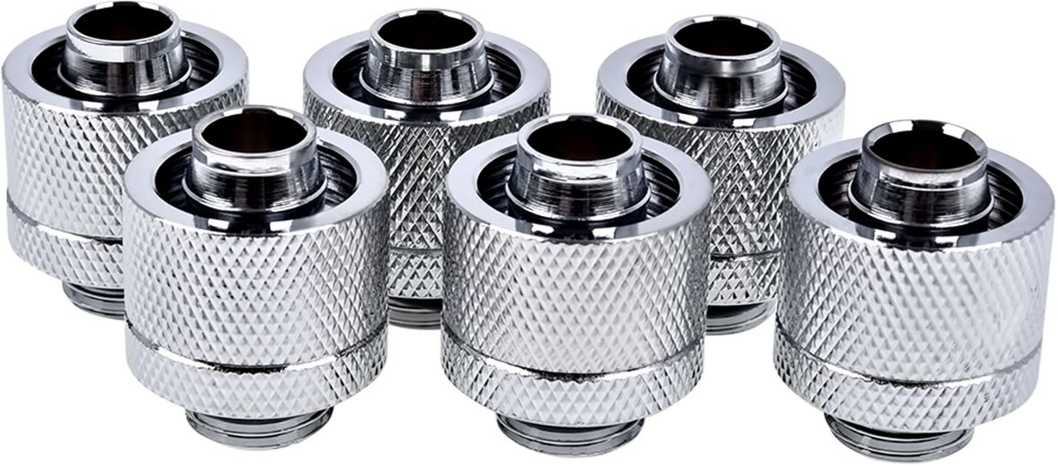 Alphacool Złączki choinkowe 1/4" - 16/10mm, 6szt. srebrne (17235)