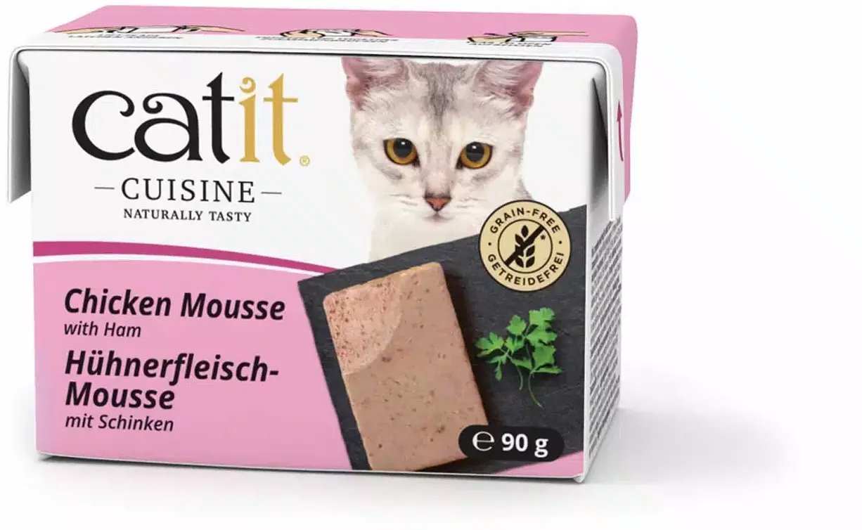 Catit Cuisine Chicken Mousse, pasta, dla kota, kurczak i szynka, 90g