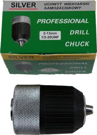 Silver GŁÓWKA DO WIERTARKI 13mm-1/2-SAMOZACISKOWA METAL - PLASTIK /SILVER EXSV006
