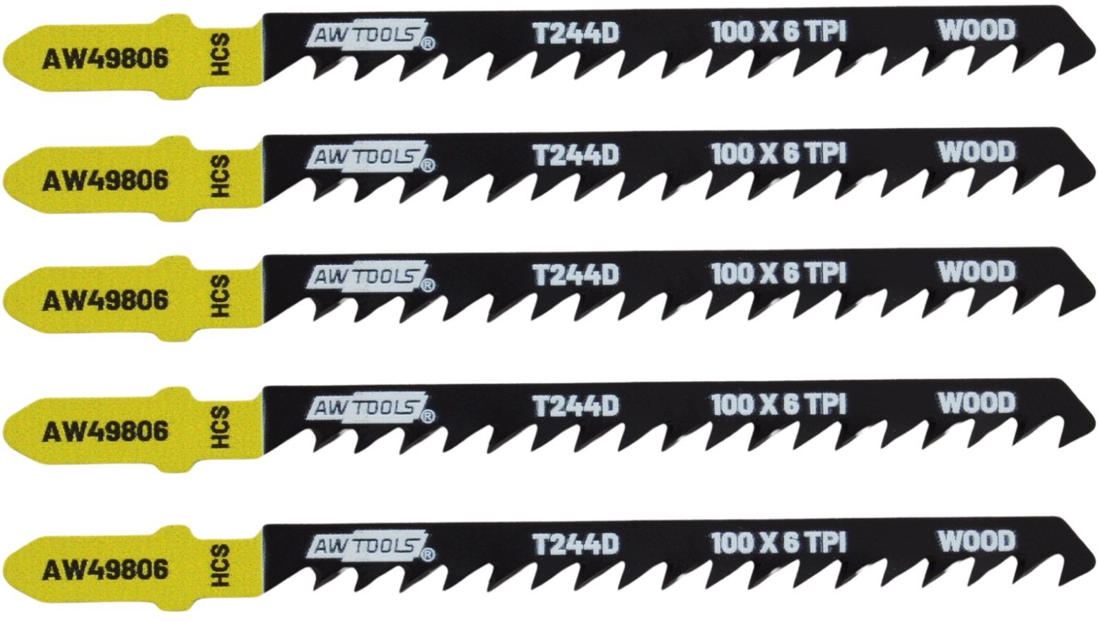 AWTools Brzeszczot 100mm T244D /5szt. /drewno (AW49806)