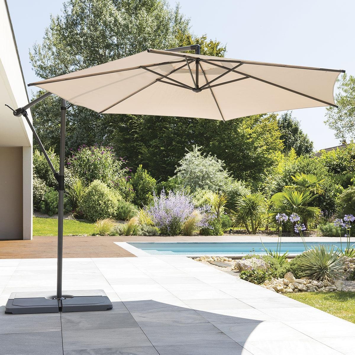 Parasol ogrodowy ze stelażem, MANOA, 300 cm