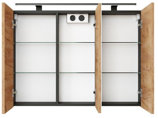 CABINET BATHROOM SV90DL-4 BLACK/GOLD OAK