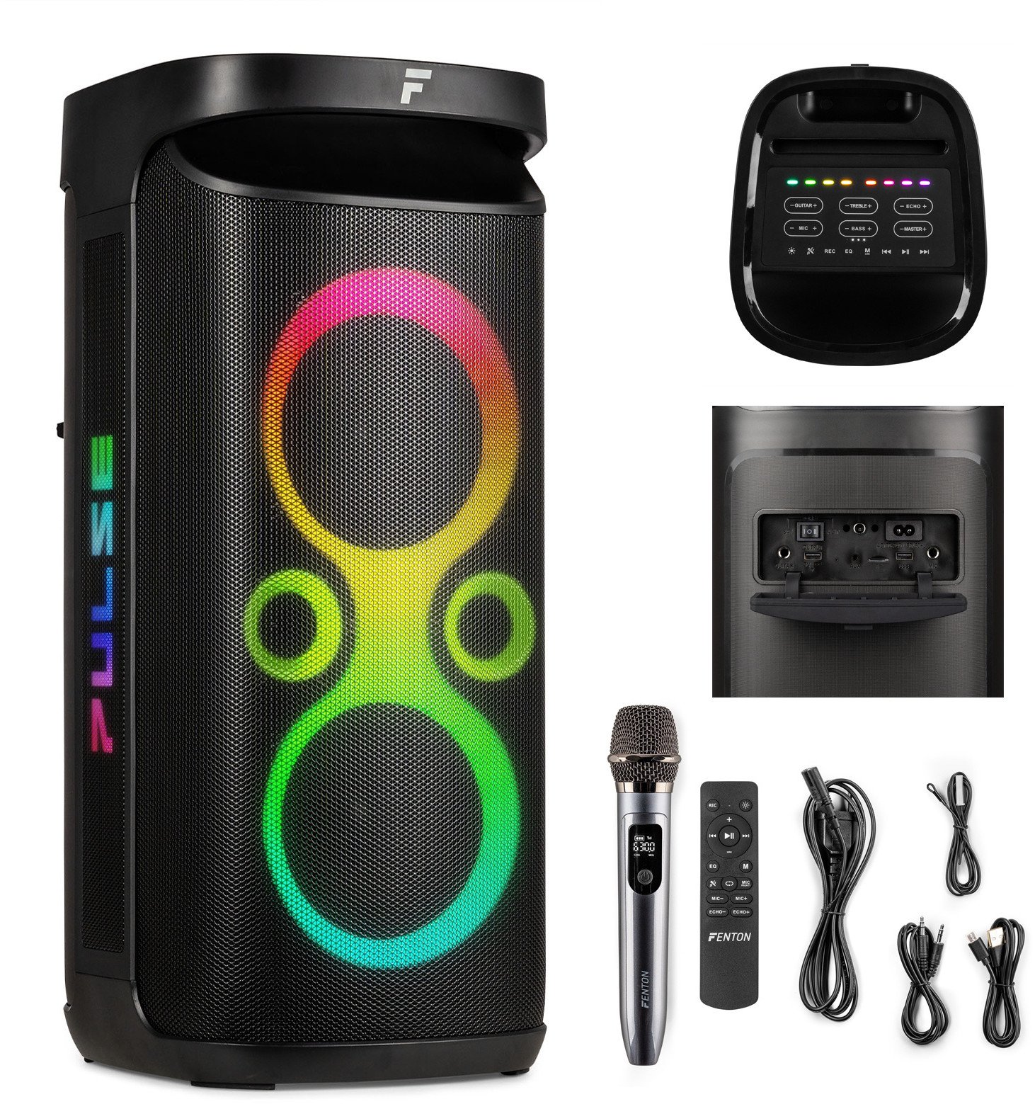 Głośnik Fenton Głośnik imprezowy boombox LED Pulse130 one size