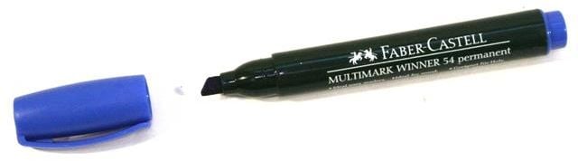 Faber-Castell Marker wodoodporny ścięta końcówka niebieski