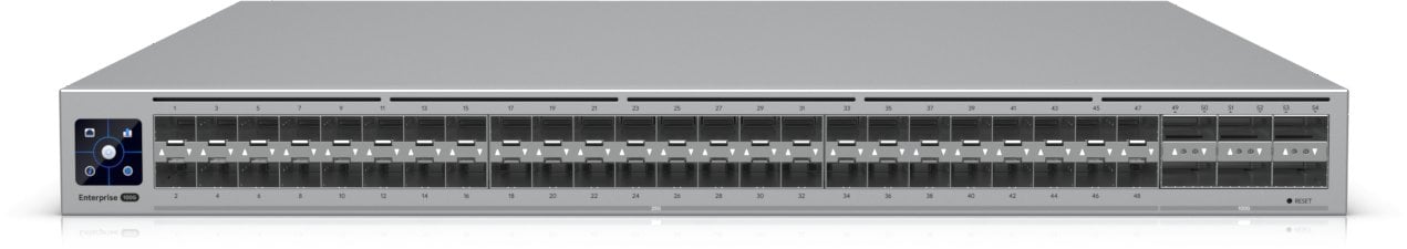   Ubiquiti Switch UniFi 48xSFP28 25GBit/6xQSFP28 100GBit Managed 19" Rack-Mountable, 1,3" Touchscreen
