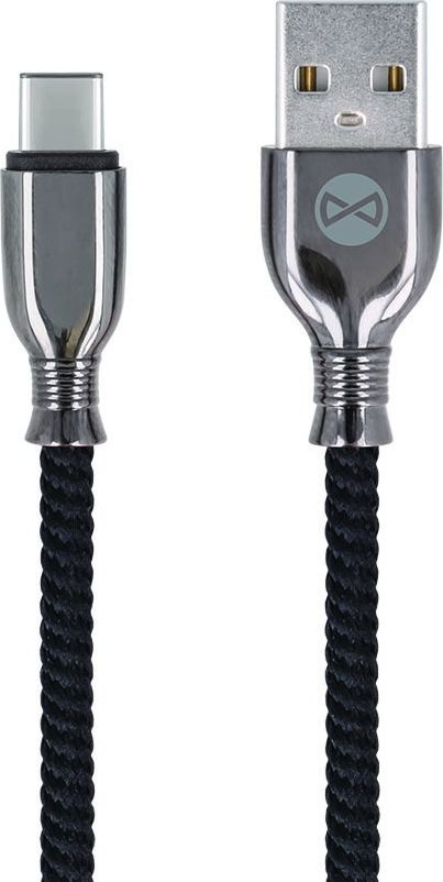 Kabel USB Forever USB-A - USB-C 1 m Czarny (72759)