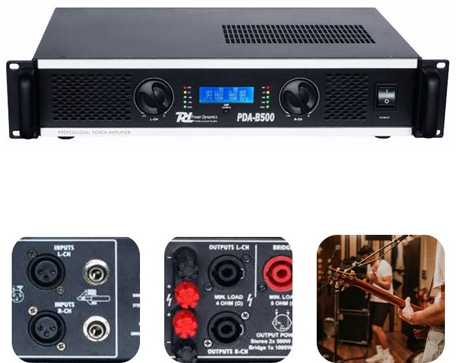 Power Dynamics Profesjonalny wzmacniacz PDA-B500 one size