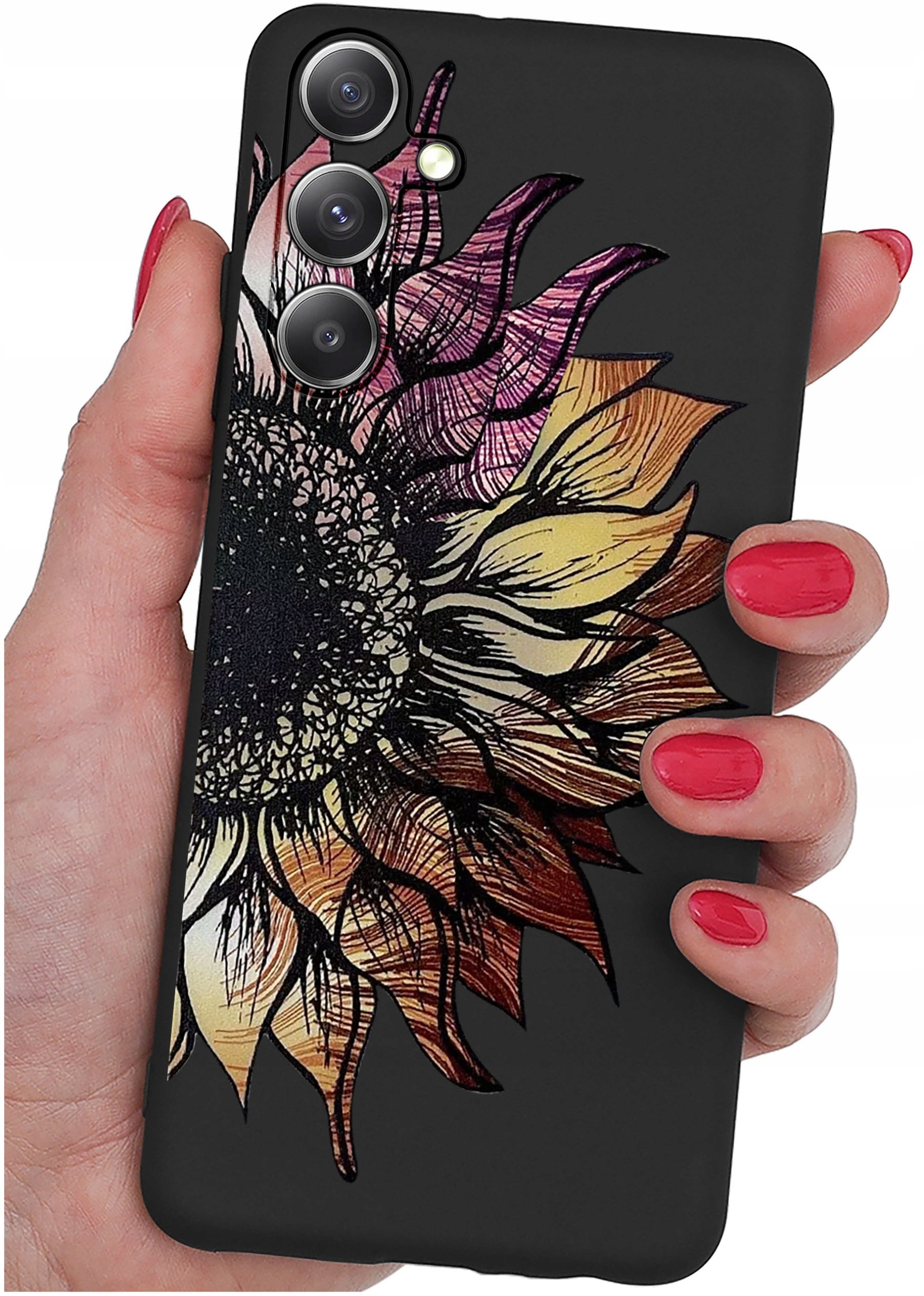 krainaGSM ETUI do Samsung Galaxy S23 FE WZORY SILIKONOWE MATT CASE + SZKŁO 9H
