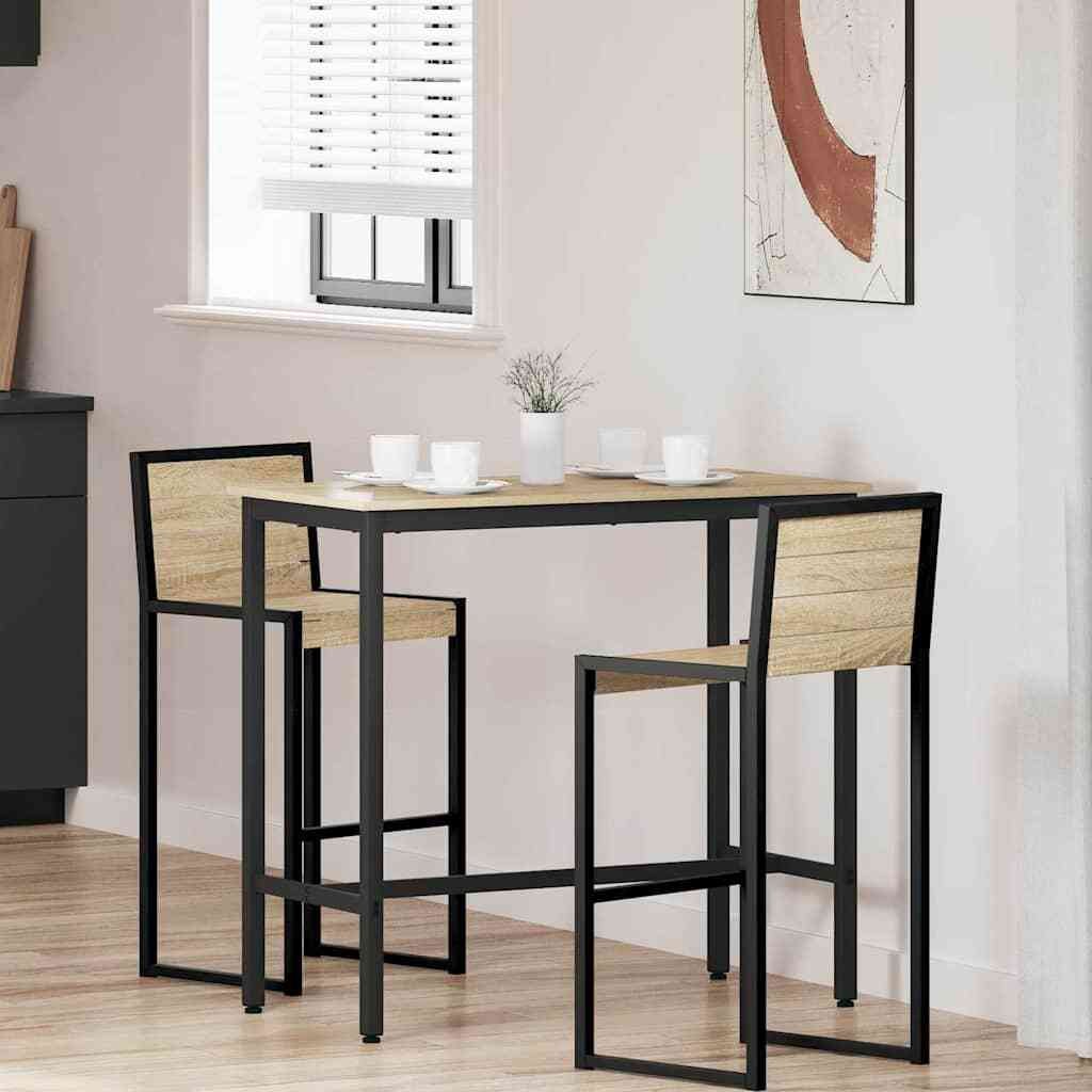 vidaXL stół Dąb Sonoma 100 x 50 x 90,5 cm Drewno inżynieryjne i stal