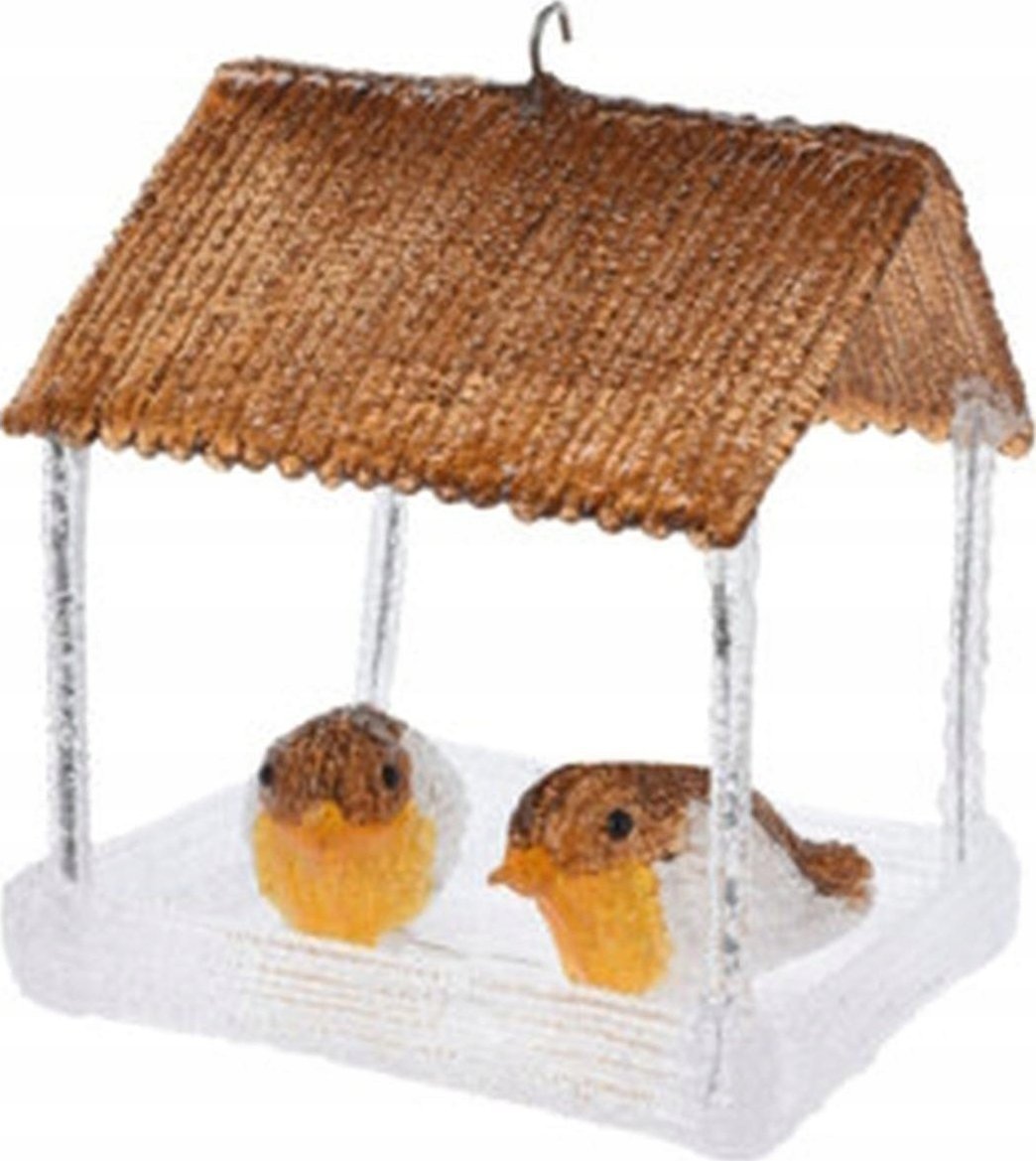 Christmas decoration DOMEK DLA PTAKÓW DEKORACJA LED 185X165X230MM BRĄZOWY