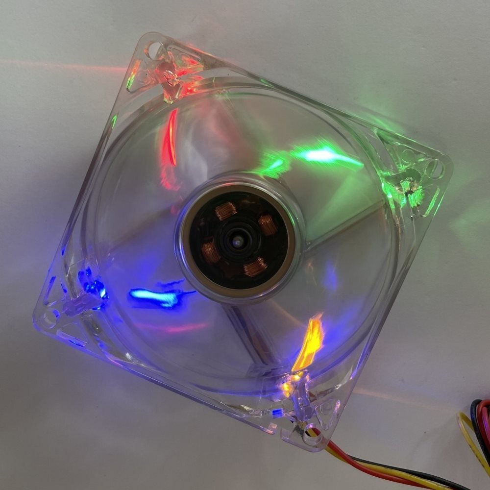 Wentylator EuroCase EUROCASE wentylator 80mm, 12V/0,15A, podświetlany RGB (3-pin)