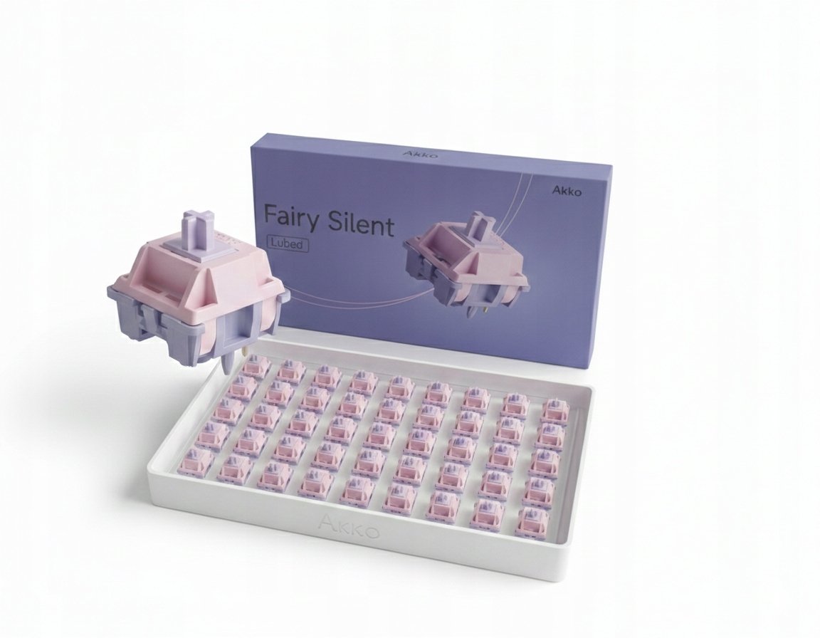 Akko Klawiatura mechaniczna AKKO Fairy Silent Switch Lubed Ciche Switche