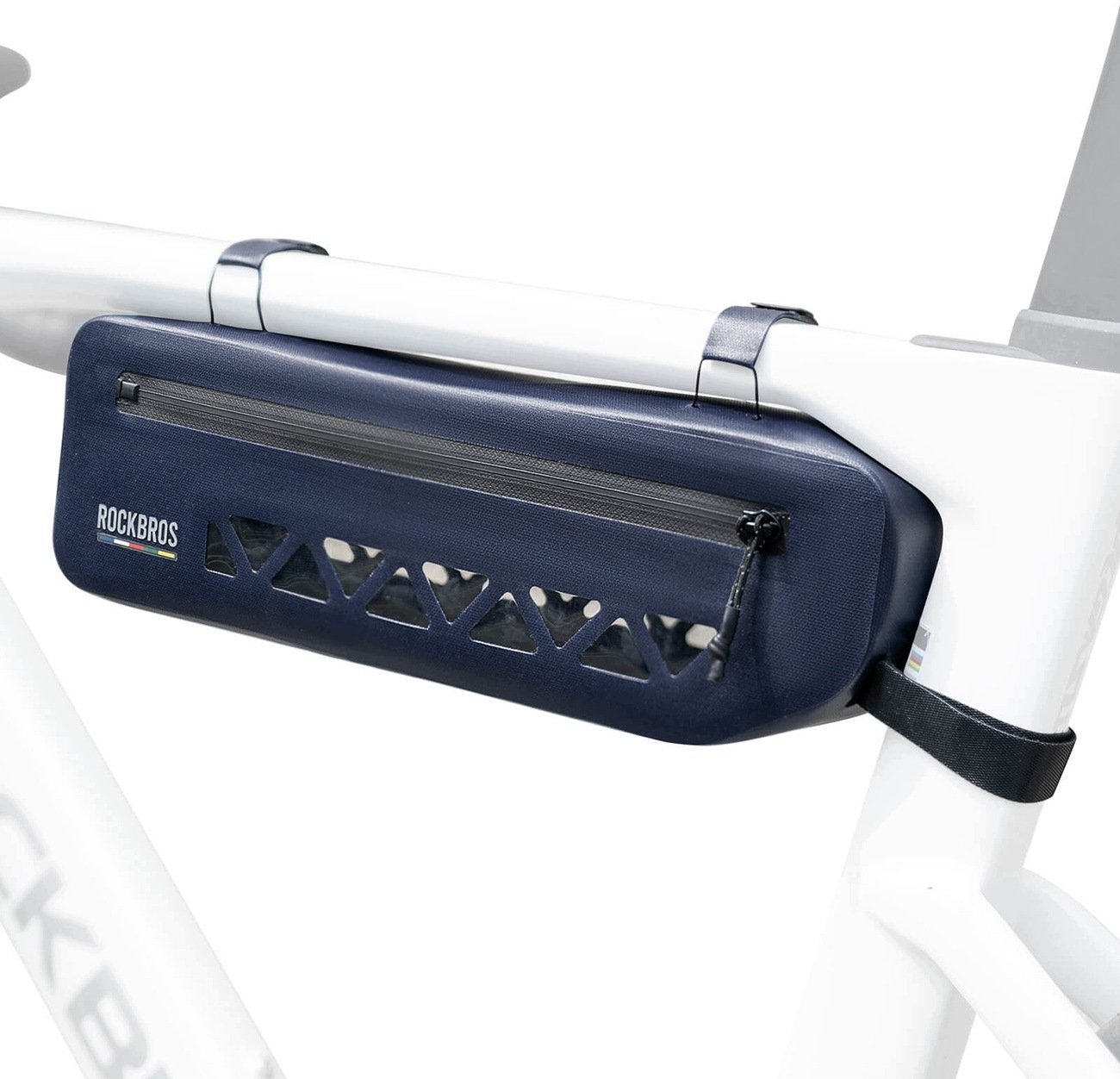 RockBros Torba rowerowa AS-140 Road to Sky wodoodporna pod ramę 1,7 l - niebieska (5907769392054)