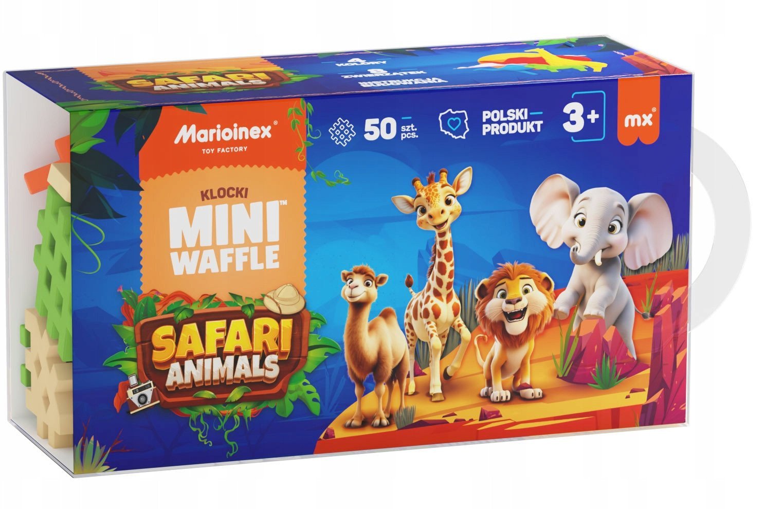 Marioinex *****Klocki wafle mini Animals Safari 50el 07092