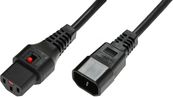 Zdjęcia - Kabel Microconnect  zasilający  IEC LOCK C13 - C14, 3m  (PC1022)
