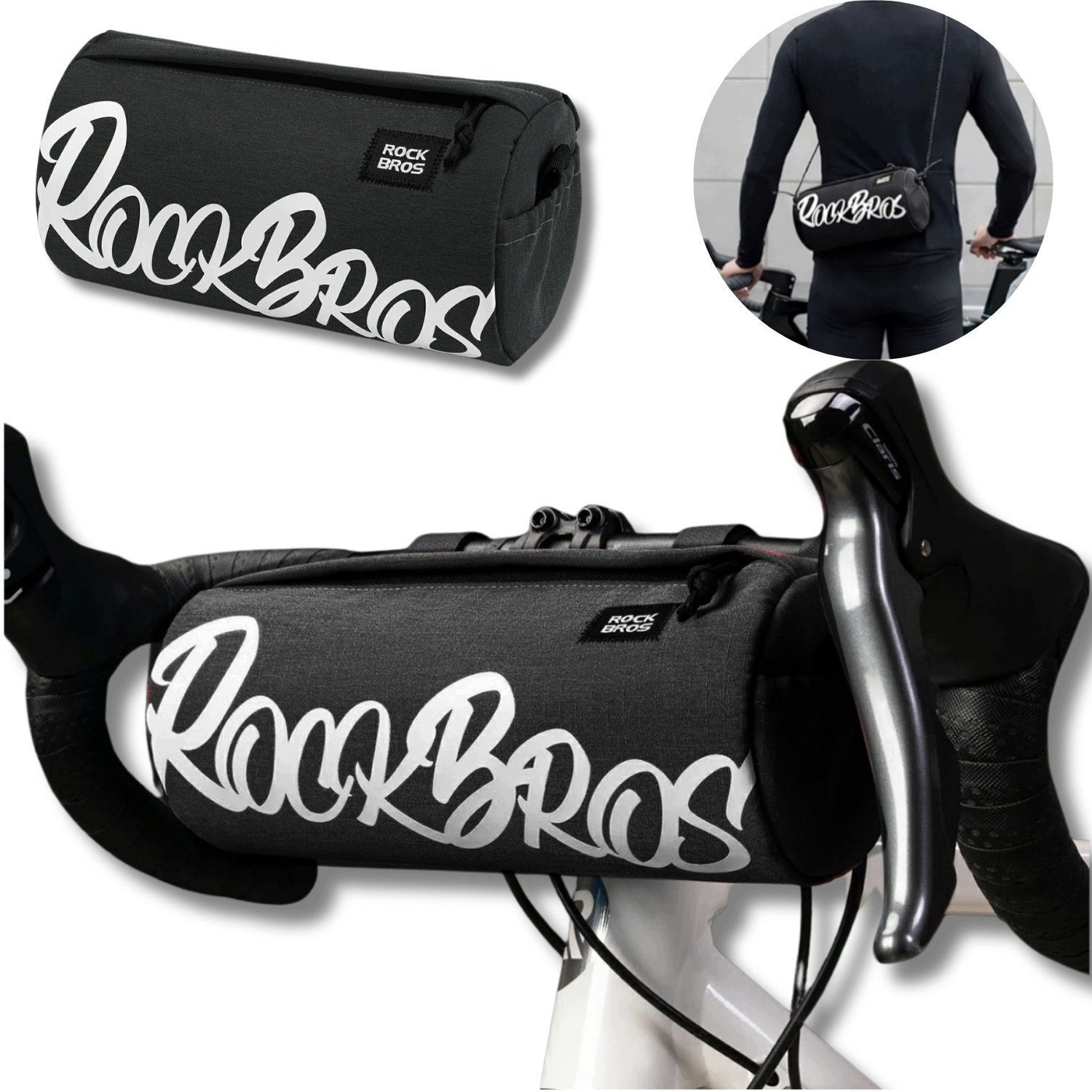 RockBros Torba rowerowa G006 Flash Journey na kierownicę 3.6 l - czarna (5907769391217)