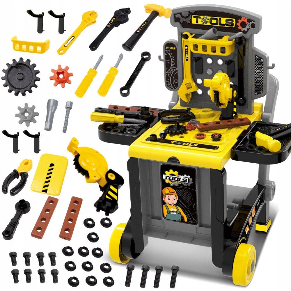 Wózek narzędziowy Beta Tools Zestaw narzÄdzi szaro-Å¼Ã³Åty stolik/wÃ³zek