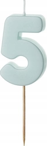 Świeczka urodz.Cyferka 5 j.nieb 5,5cm 38493