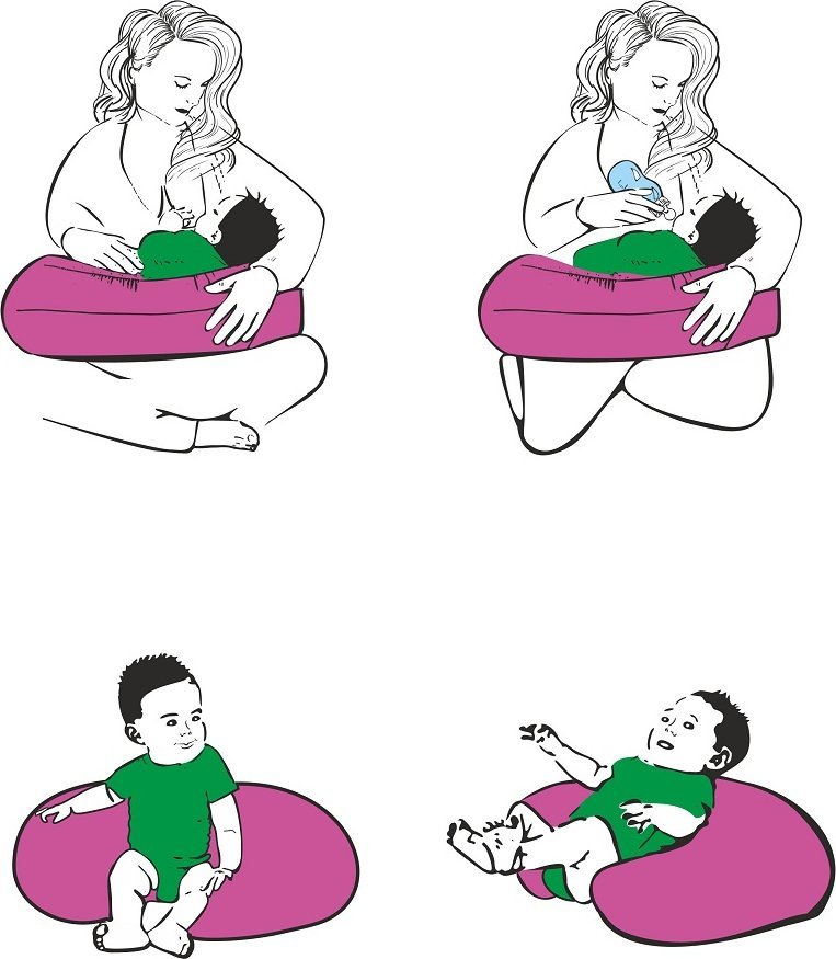 Sango Trade PODUSZKA DO KARMIENIA - SZARE GWIAZDY