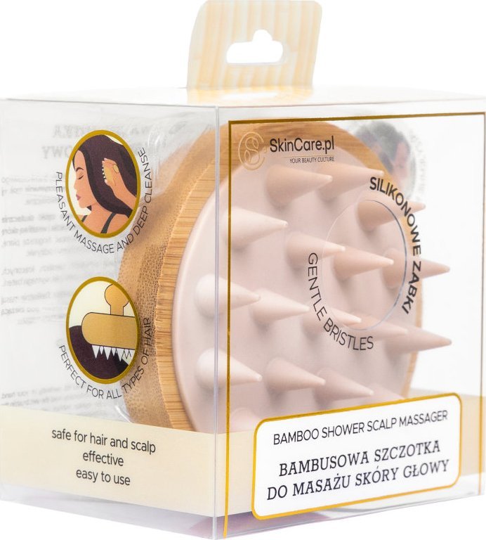 SKINCARE Bambusowa szczotka do masażu skóry głowy 1 szt.