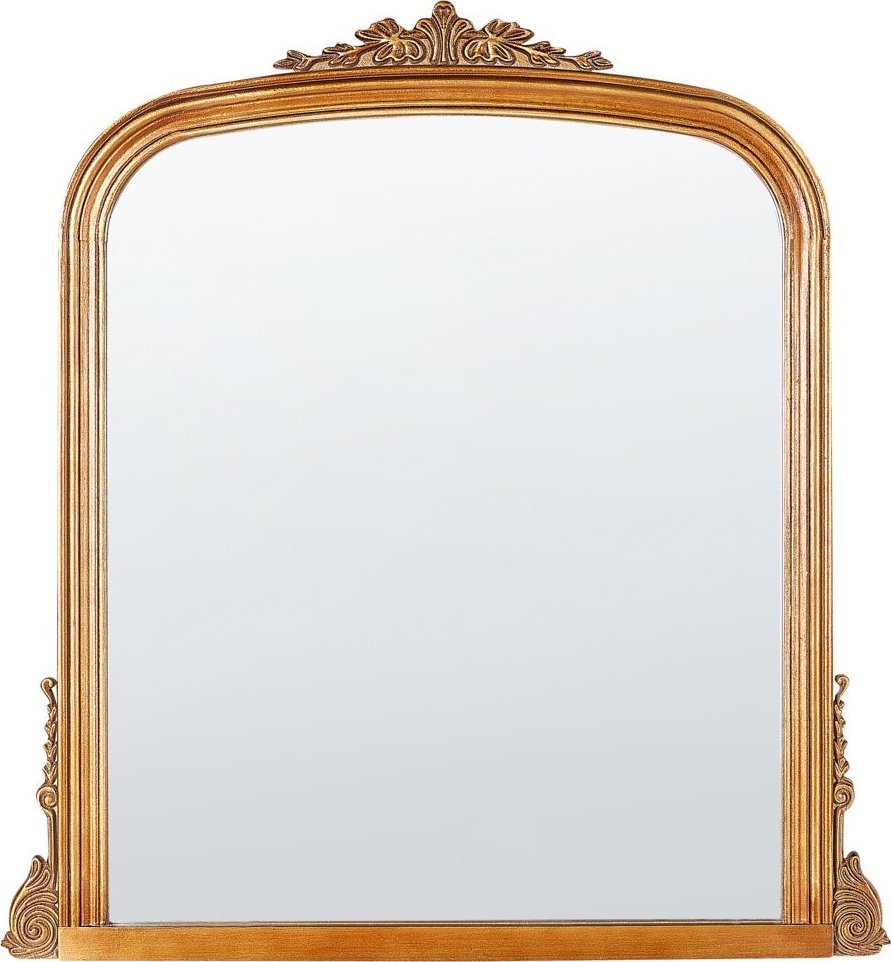 Beliani Lustro ścienne metalowe 75 x 78 cm złote SUSSEY