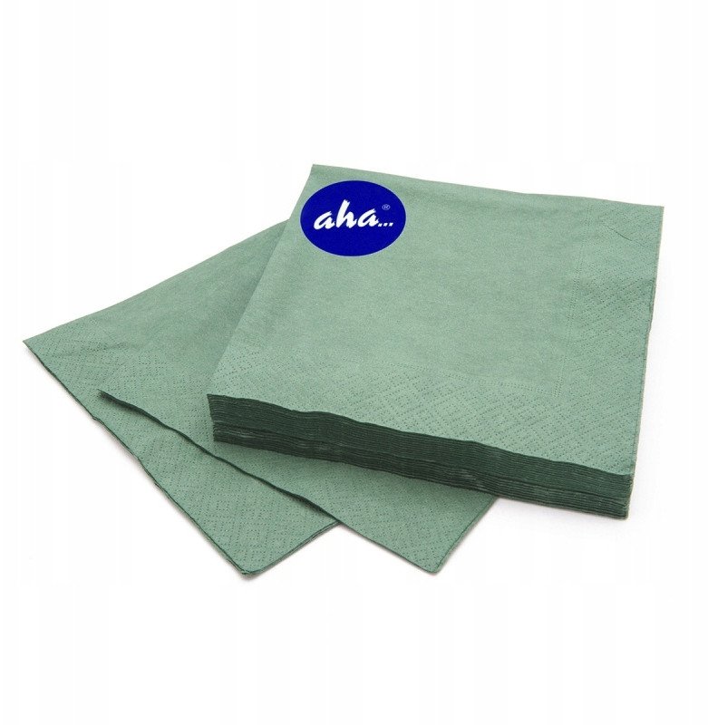 Serwetki AHA, 3-warstwowe, składanie 1/4, 33x33cm, 20 szt., zielone