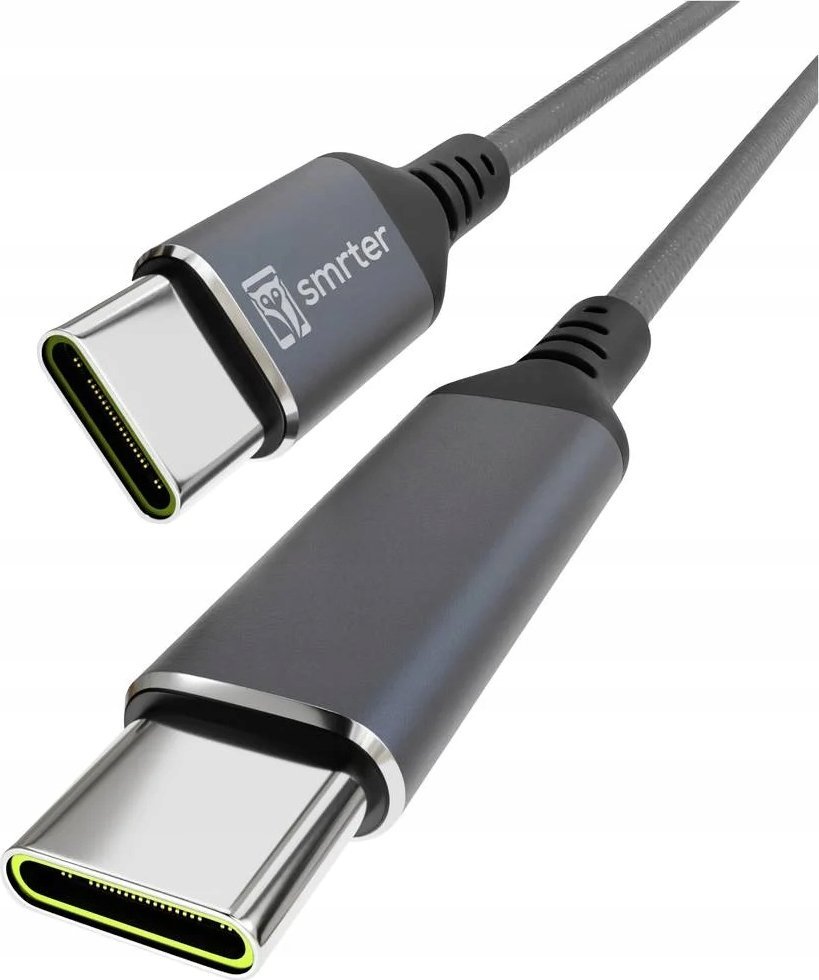Kabel USB Smrter USB-C - USB-C 1 m Czarny (SMRTER_SPEEDY100_M_AT)