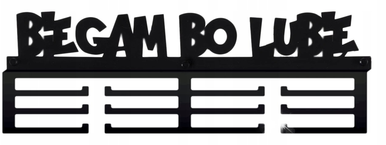 MT3CH WIESZAK NA MEDALE BIEGAM BO LUBIĘ ŚCIENNY METALOWY CZARNY BIEGANIE 40 cm