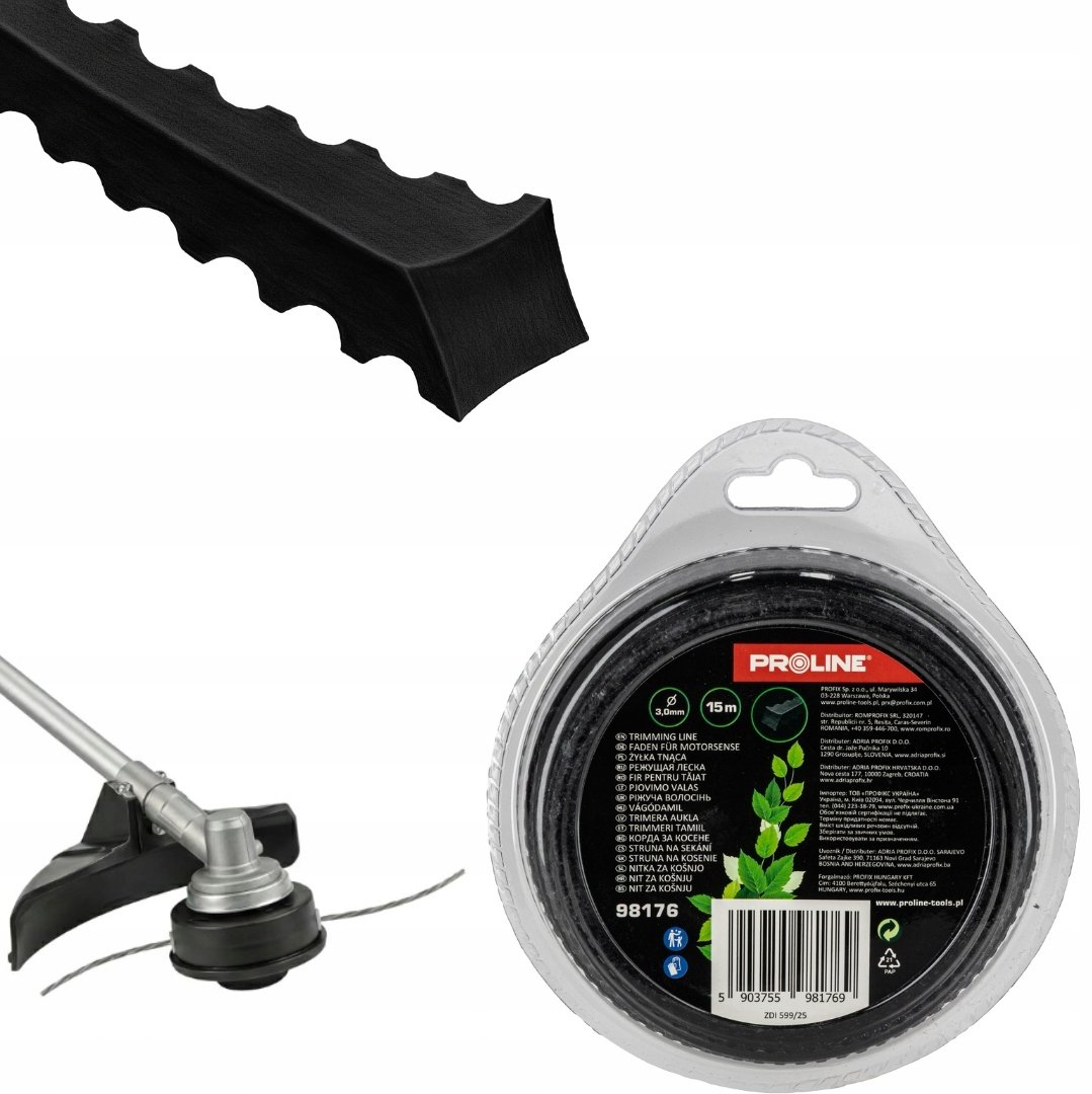 Pro-Line ŻYŁKA TNĄCA PROFIL "ZĘBY PIŁY" 3.0MM X 15M, PROLINE