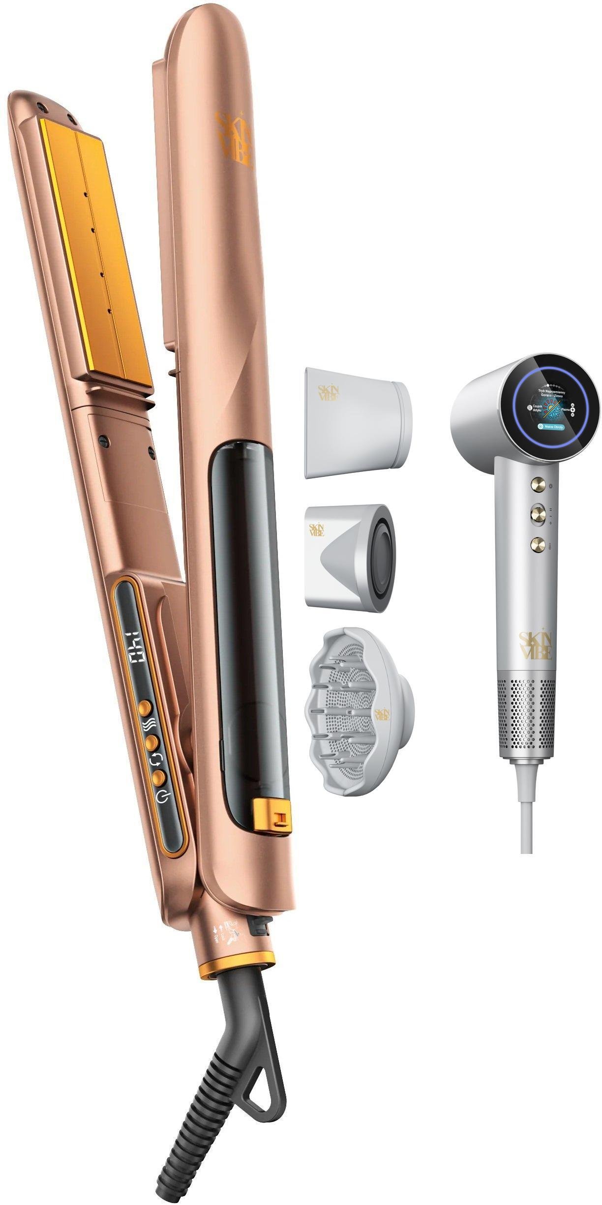 Prostownica SkinVibe SkinVibe Astra SteamPlasma Mocha Mousse + SkinVibe Aurea Family X Plasma (SV-001SL)