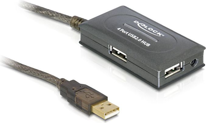 Zdjęcia - Czytnik kart pamięci / hub USB Delock HUB USB  4x USB-A 2.0  (82748)