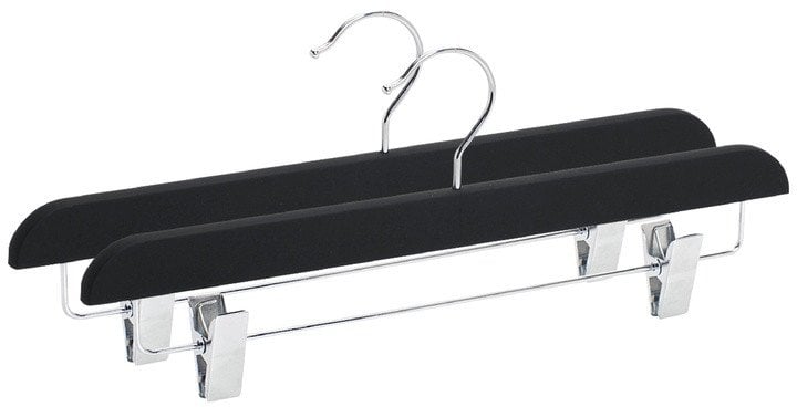 Domoletti RUBBER COATED HANGER LSR023 BLACK 2 PCS