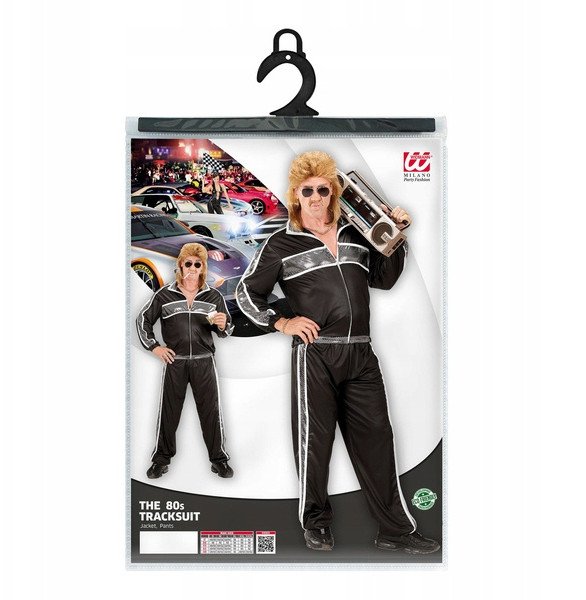 Sort 80er Joggingdragt