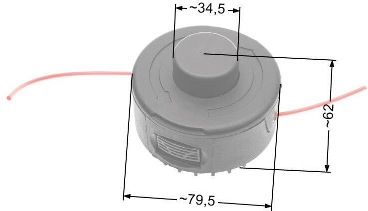 NAC Głowica żyłkowa 8 Mm Te50-Sp N1E-Spk-500 Nz391