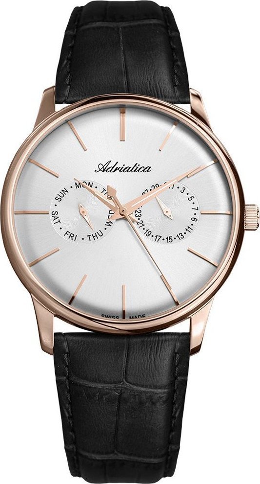 Zegarek Adriatica Zegarek Męski Adriatica na Pasku A8243.9213QF - Multifunction Swiss Made