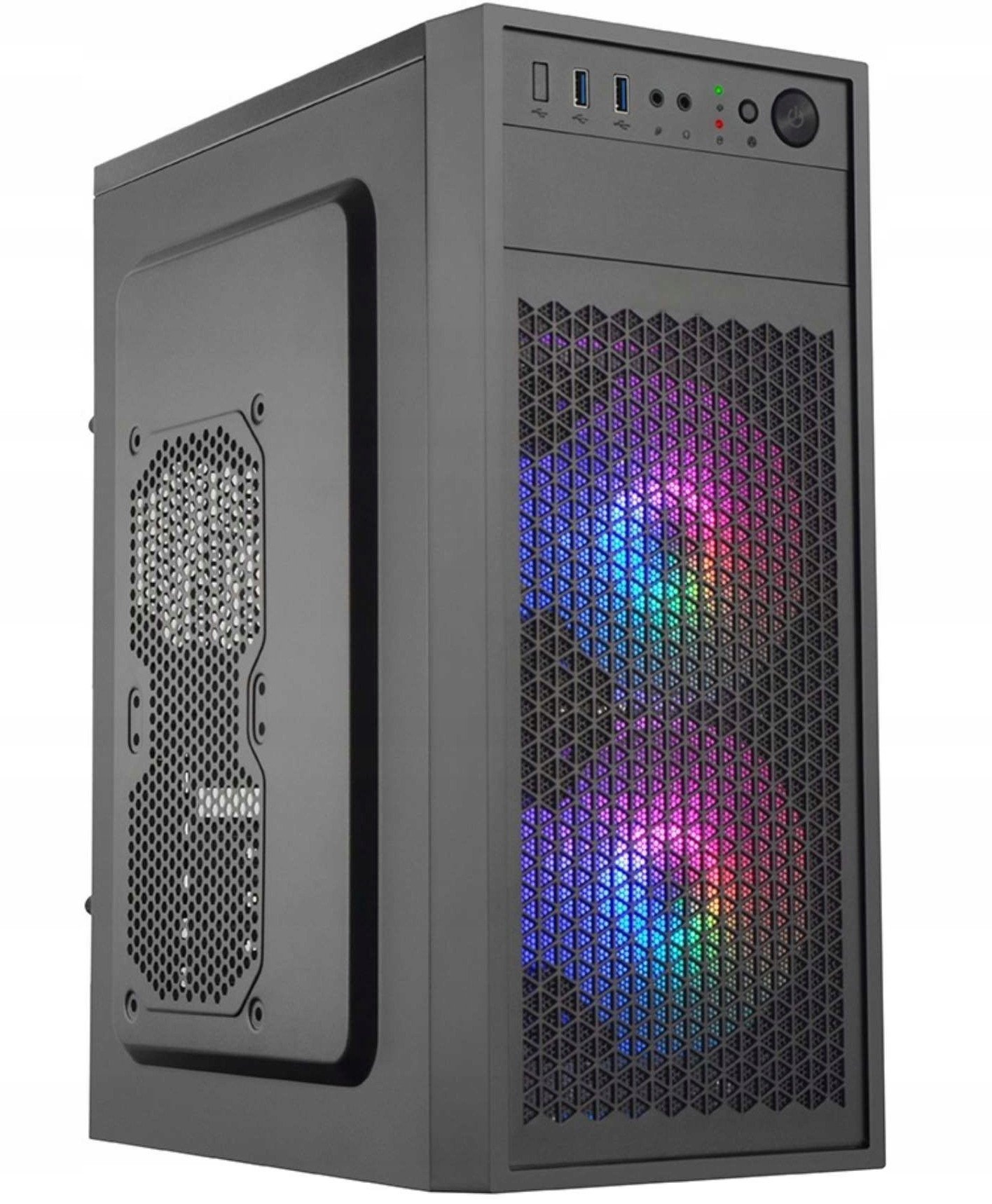 EUROCASE skříň ML N6-530B, ATX, 2x USB-A, 2x 120mm ARGB Fan, černá