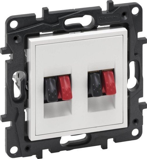 Legrand Gniazdo głośnikowe Legrand Niloe Step 863186 podwójne białe