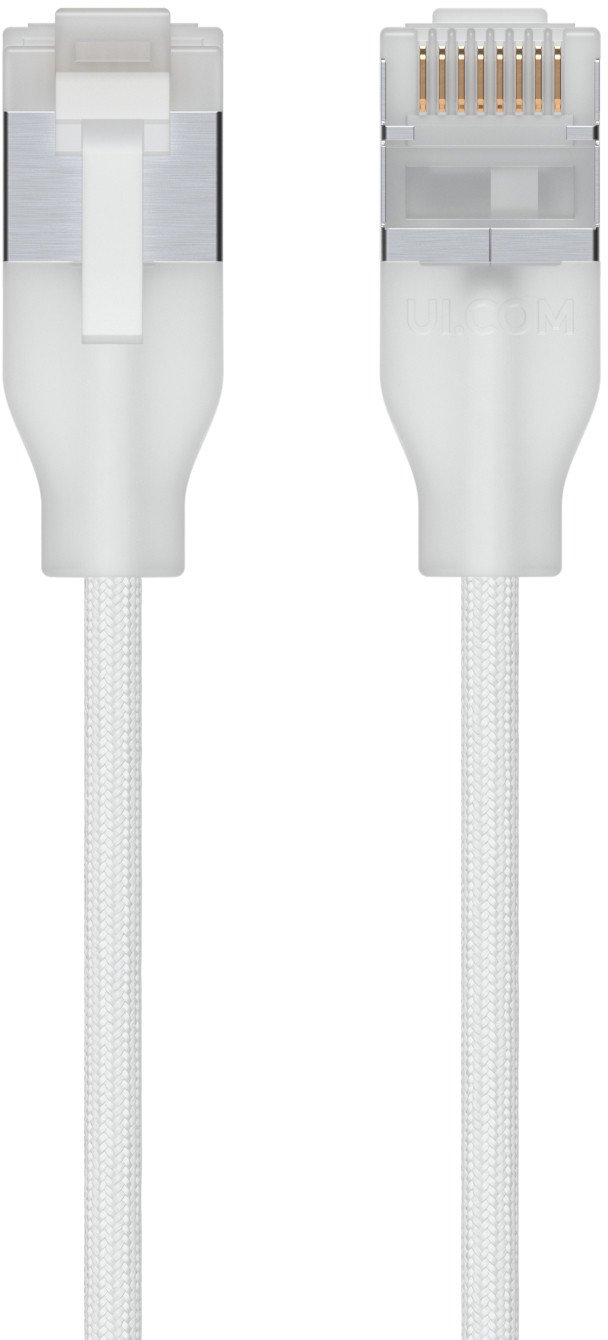   Ubiquiti UACC-Cable-Patch-EL-C6A-3M-W, 3 m, Cat6a, RJ-45, RJ-45, Translucent, White