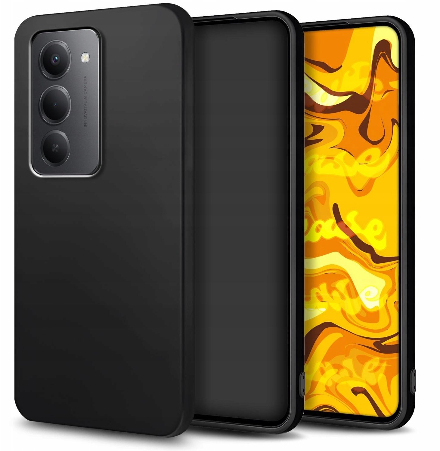 krainaGSM Etui Do Xiaomi Redmi 15 5G (Czarne, Matowe, Gumowe, Obudowa, Silikon, Slim)