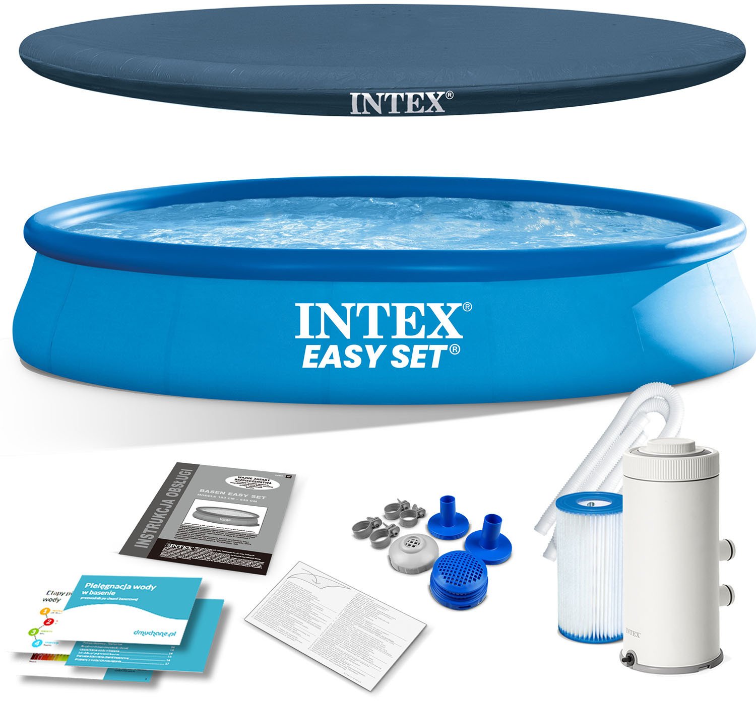 Фото - Надувний басейн Intex Basen rozporowy Easy Set 457cm 4w1  (28158)