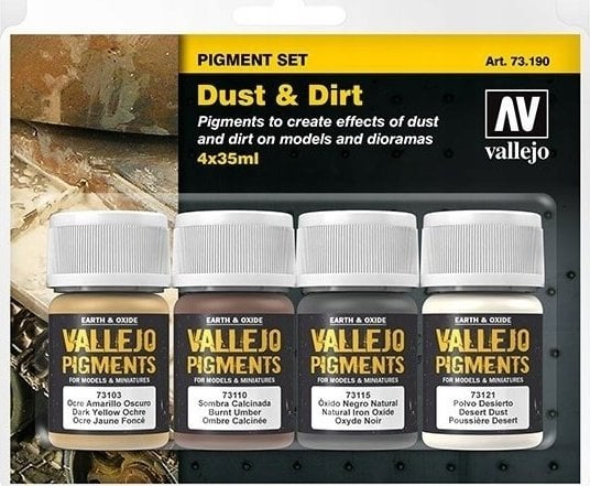Vallejo : 73.190 - Pigment Set - Dust & Dirt (4 x 35 ml)