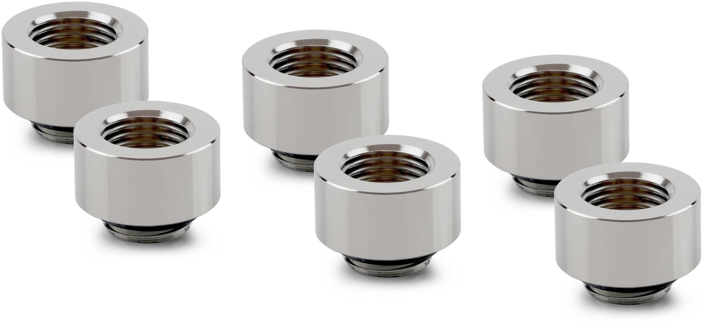 Thermal Grizzly DeltaMate Extender Fitting - MF10, Gloss nickel, zestaw 6 sztuk (TG-DM-FIT-6306)